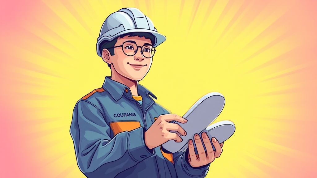 쿠팡 알바 안전 및 용품 가이드 (illustration 스타일)