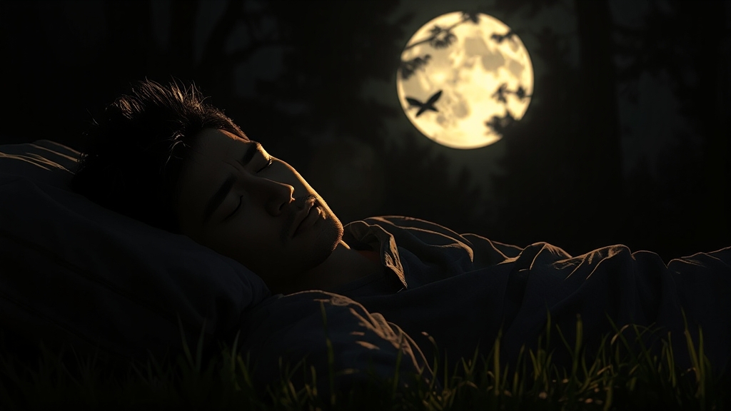 수면무호흡증 증상과 영향 (realistic 스타일)