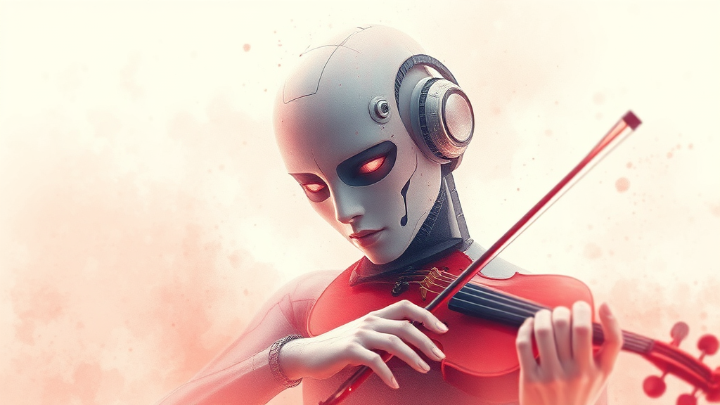 인공지능 로봇과 인간의 사랑: 줄거리 상세 (watercolor 스타일)