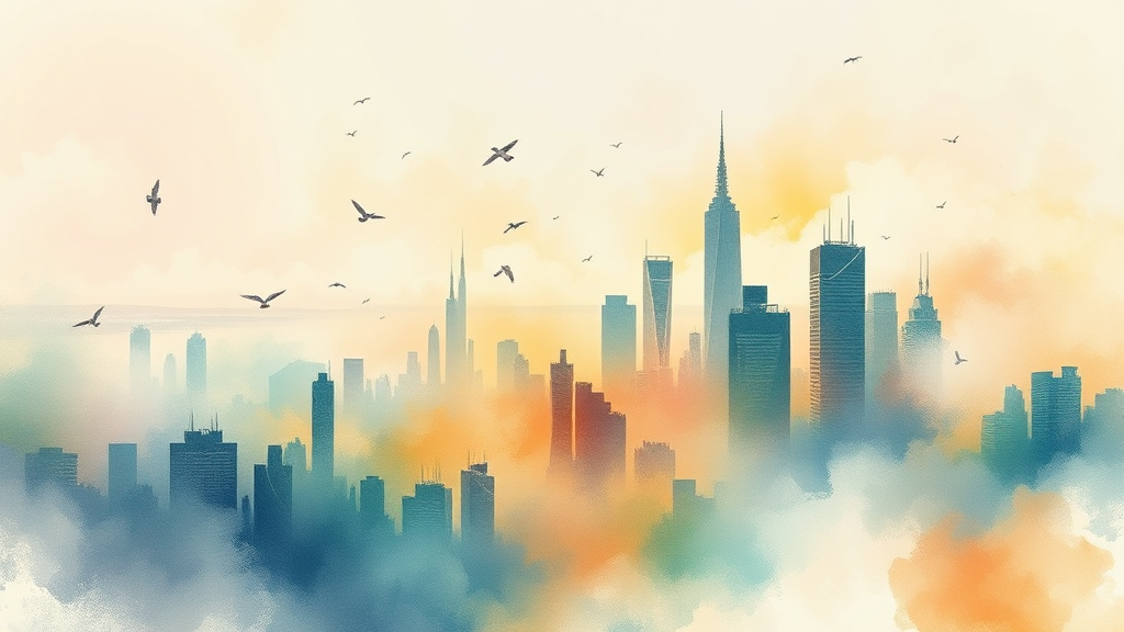 서학개미 투자, 미래는? (watercolor 스타일)