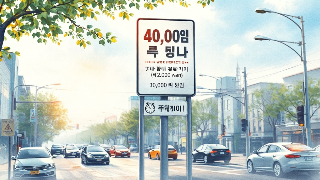 과태료, 얼마를 내야 할까? (watercolor 스타일)