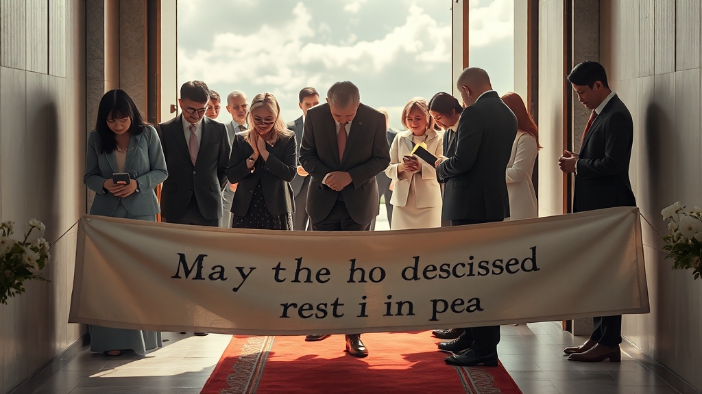 조문 후 퇴장 및 마무리 (realistic 스타일)