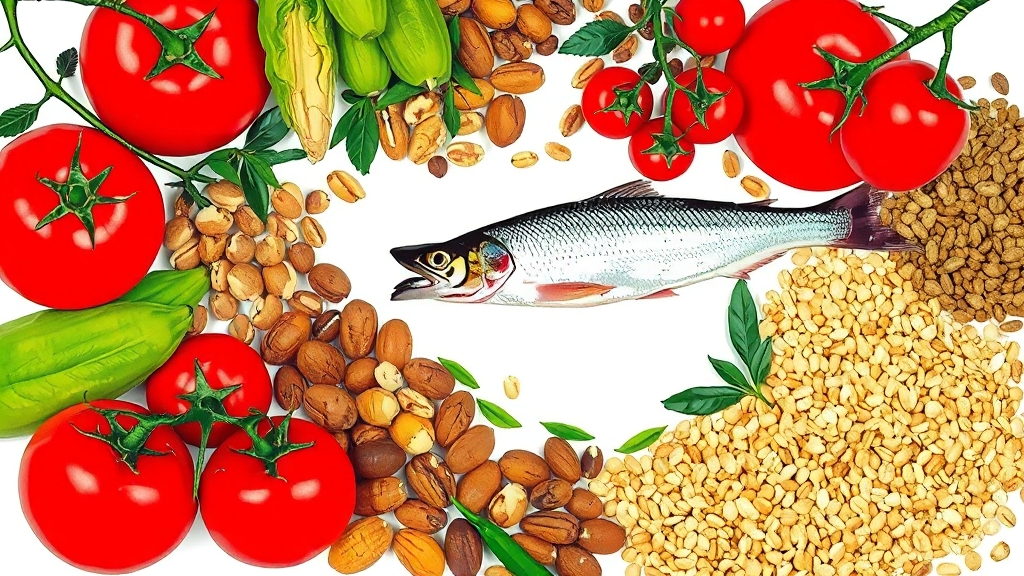 전립선암 예방 9가지 핵심 식품 (popart 스타일)