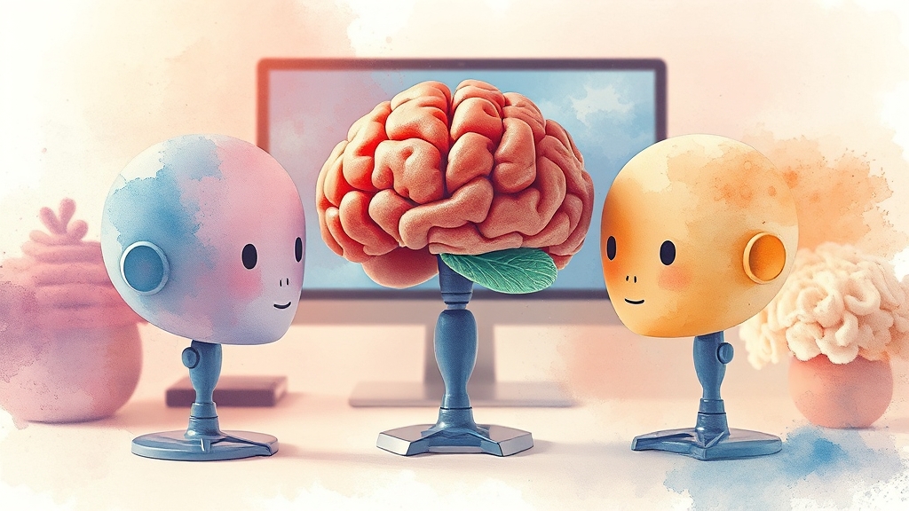 제미나이 vs 다른 AI: ChatGPT, Claude (watercolor 스타일)