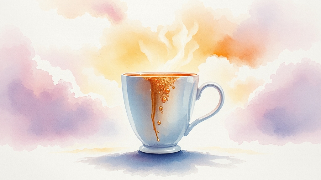 방탄커피 핵심 재료 파헤치기 (watercolor 스타일)