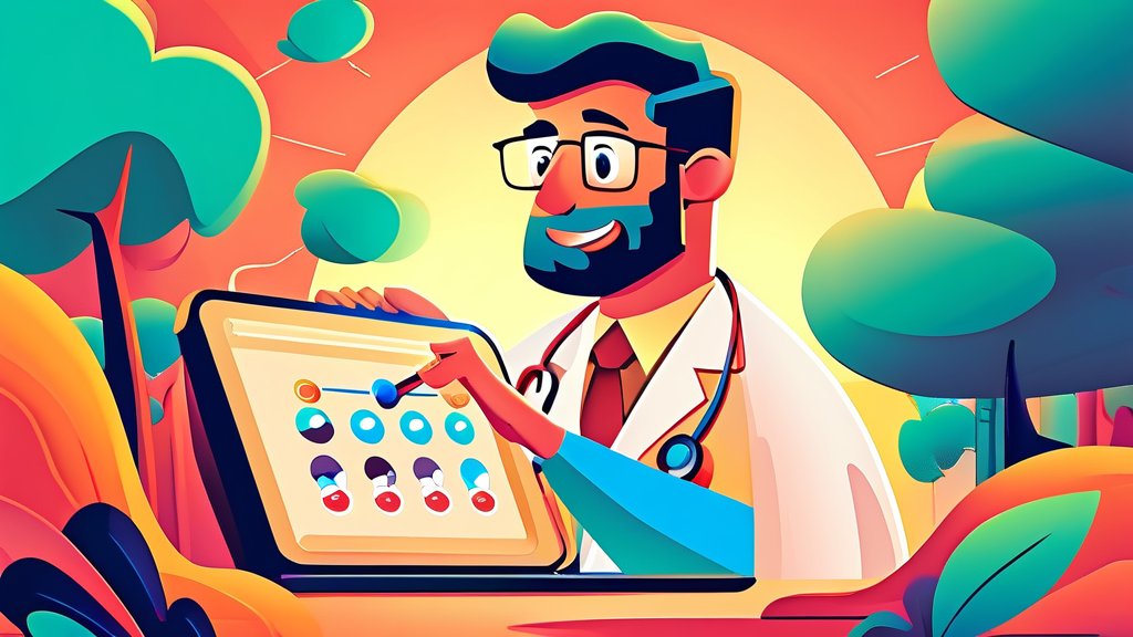 남성 갱년기, 전문적인 치료와 관리 방법 (cartoon 스타일)