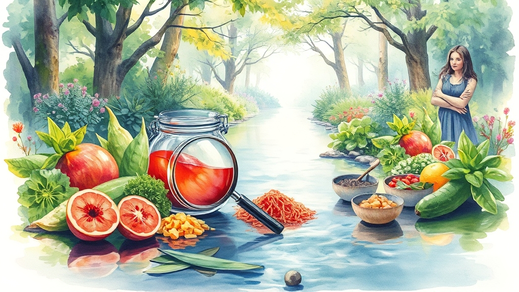 여드름, 염증, 민감성 피부 해결 (watercolor 스타일)