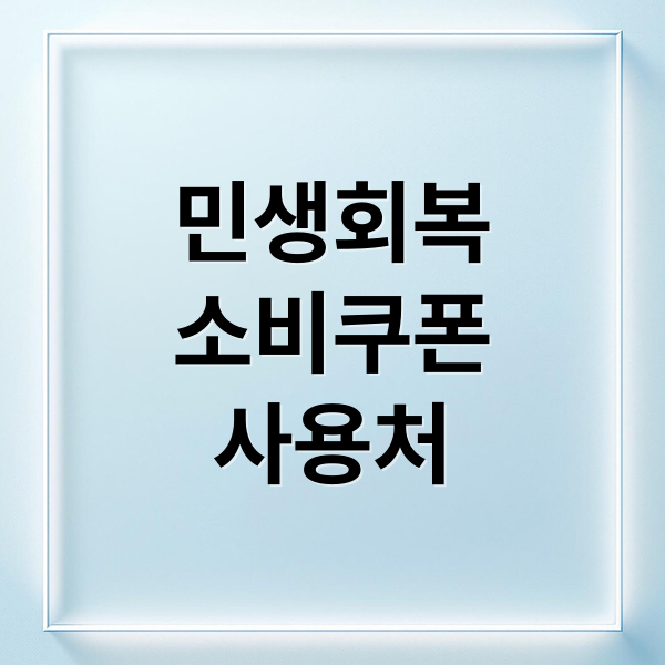 민생회복
소비쿠폰
사용처 (민생회복 소비쿠폰 사용처)