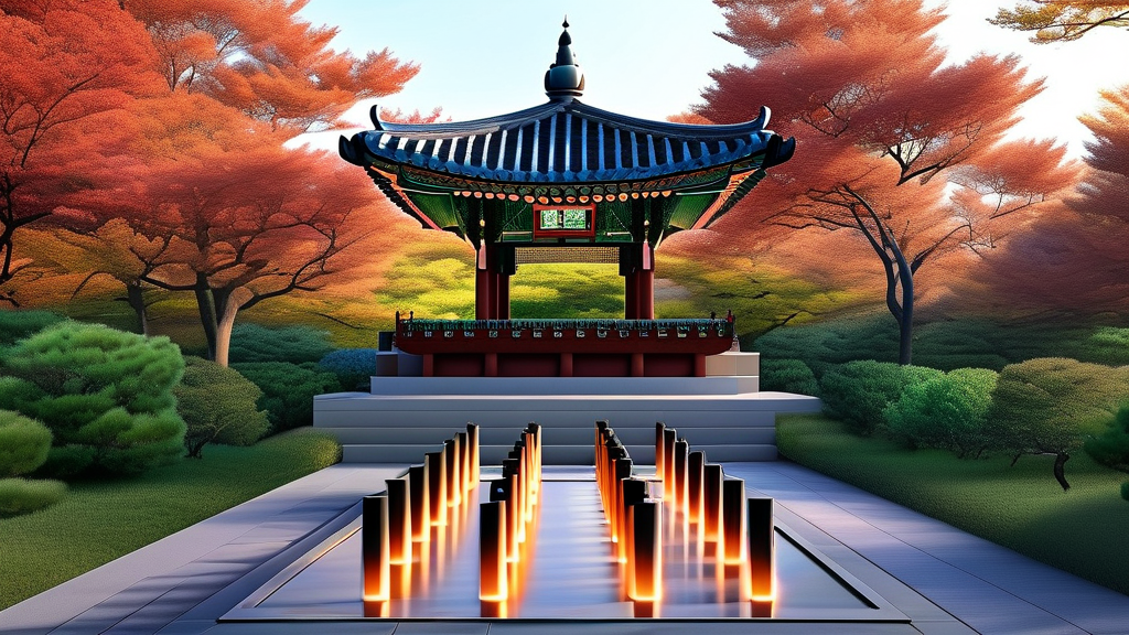 감사의 정원: 광화문광장의 새로운 감사 공간 (realistic 스타일)