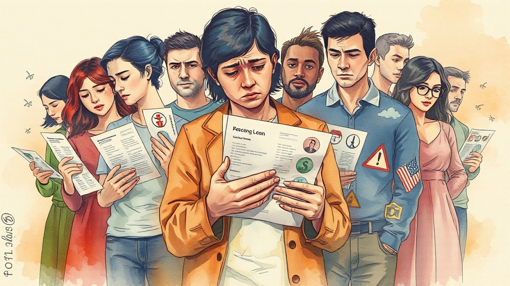 비상금대출, 부결됐을 땐 어떻게 해야 할까요? (watercolor 스타일)