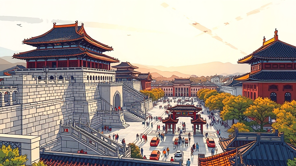 주변 명소, 경복궁 & 광화문 광장 (cartoon 스타일)