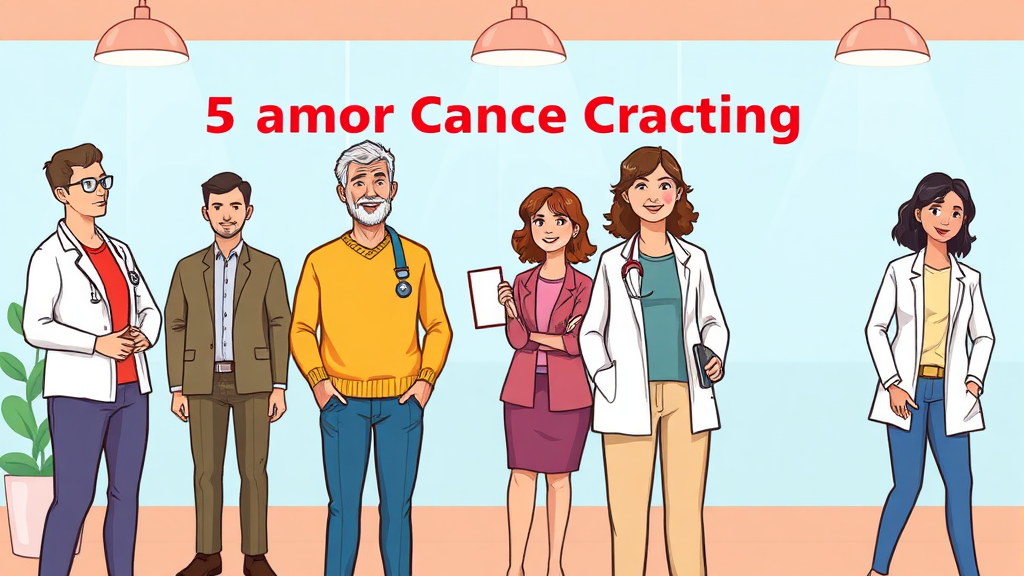 암 검진, 종류와 중요성은? (cartoon 스타일)