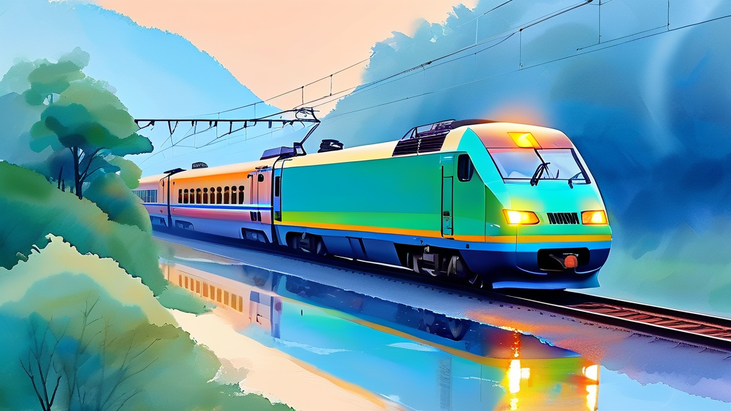 KTX 운행 중지 시, 보상 규정 및 환불 방법 (watercolor 스타일)