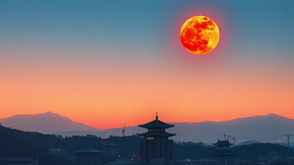 개기월식, 언제 어디서 볼 수 있을까? (watercolor 스타일)