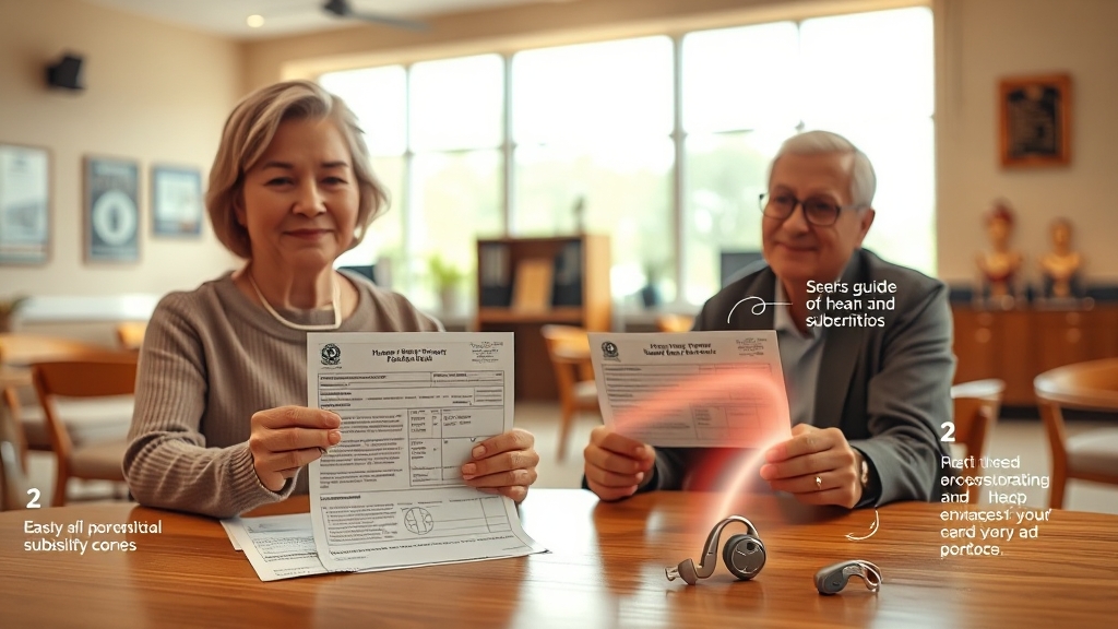 보청기 지원금 신청 절차 (realistic 스타일)