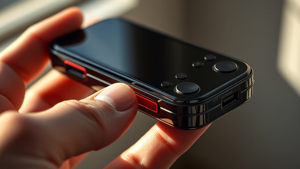 릴 하이브리드 기기: 디자인, 기능, 편의성 (realistic 스타일)