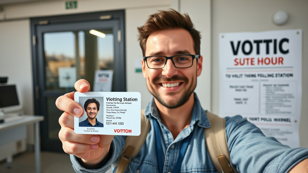 사전투표 준비물과 꼭 알아야 할 주의사항 (realistic 스타일)