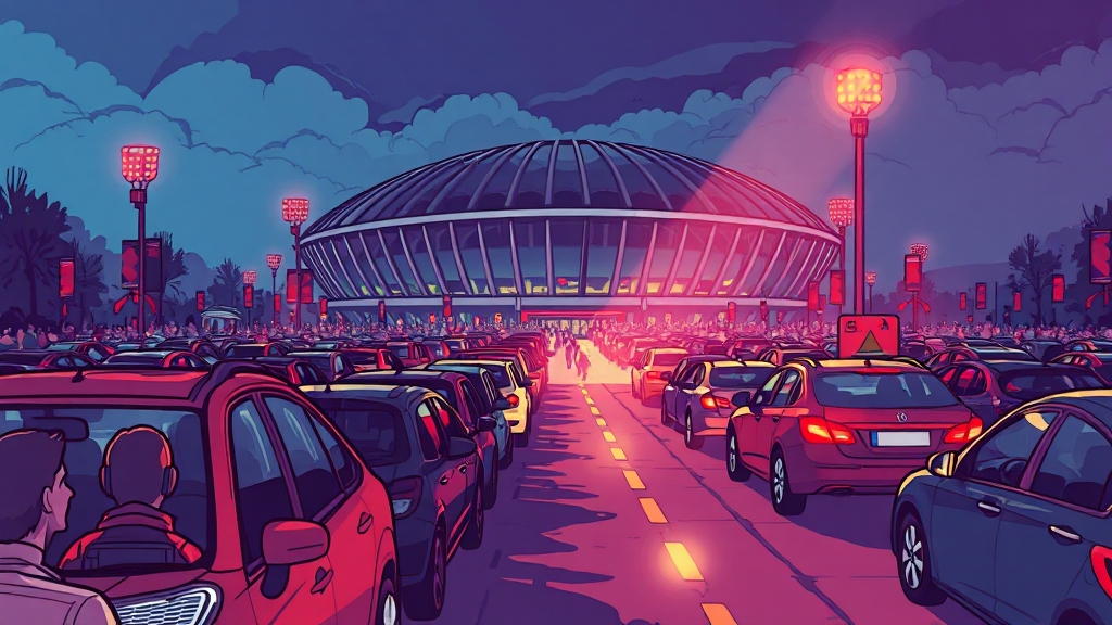 KSPO Dome 주차 팁 (illustration 스타일)