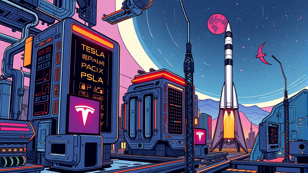 스페이스X-테슬라 합병 가능성은? (illustration 스타일)