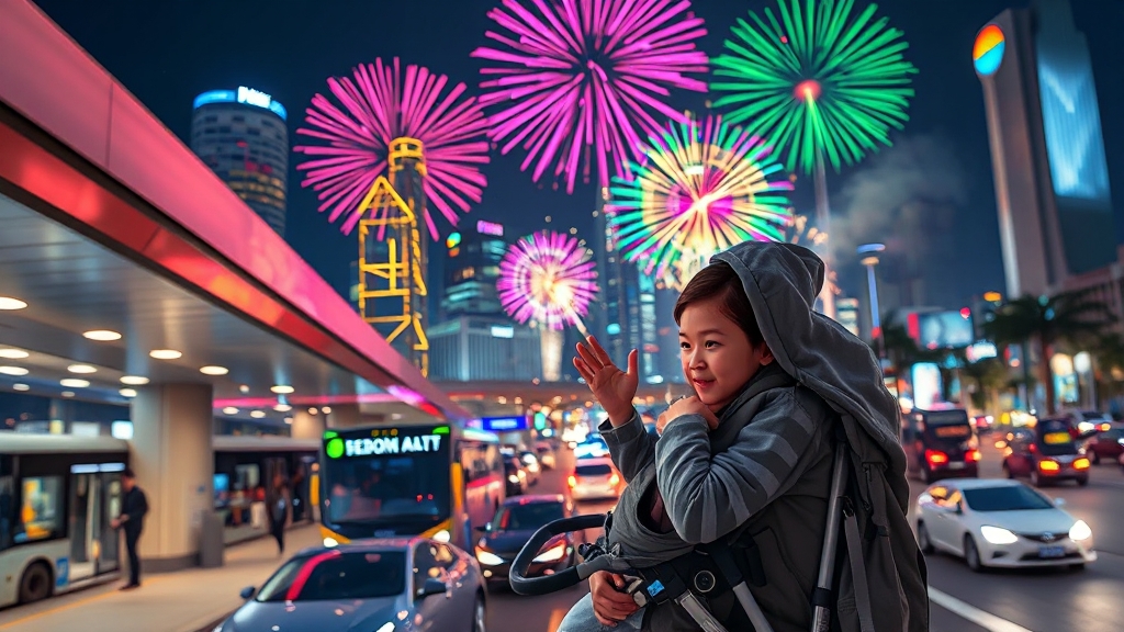 교통편 및 주차 정보 안내 (realistic 스타일)