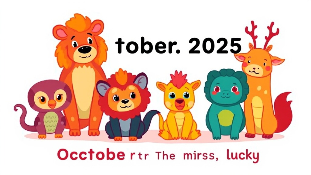 오늘의 띠별 운세: 쥐띠, 소띠… (cartoon 스타일)