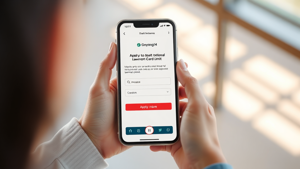 고용24 앱으로 간편하게 한도 증액 신청하기 (realistic 스타일)