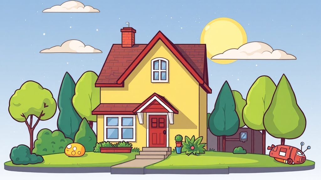 투자 및 거주 시 고려 사항 (cartoon 스타일)