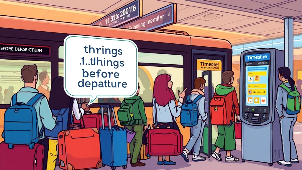 공항버스 예매, 이것만은 꼭! (cartoon 스타일)