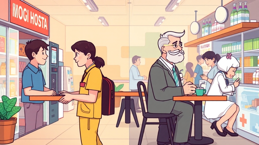 연령대별 소비 특징 (cartoon 스타일)