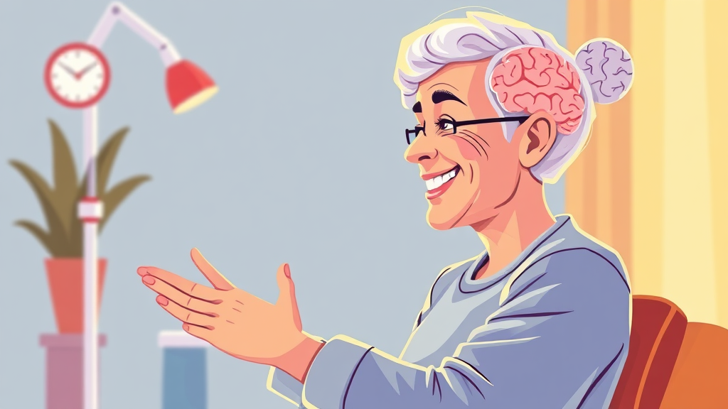 치료 후 관리 및 재활 (illustration 스타일)