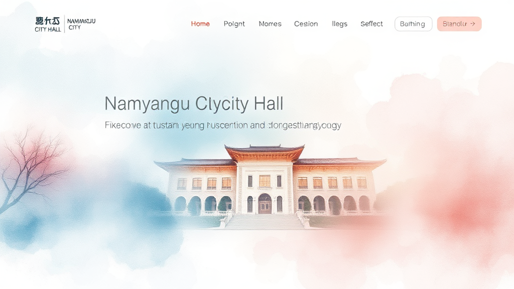 남양주시청 홈페이지: 우리 동네 정보 허브 (watercolor 스타일)