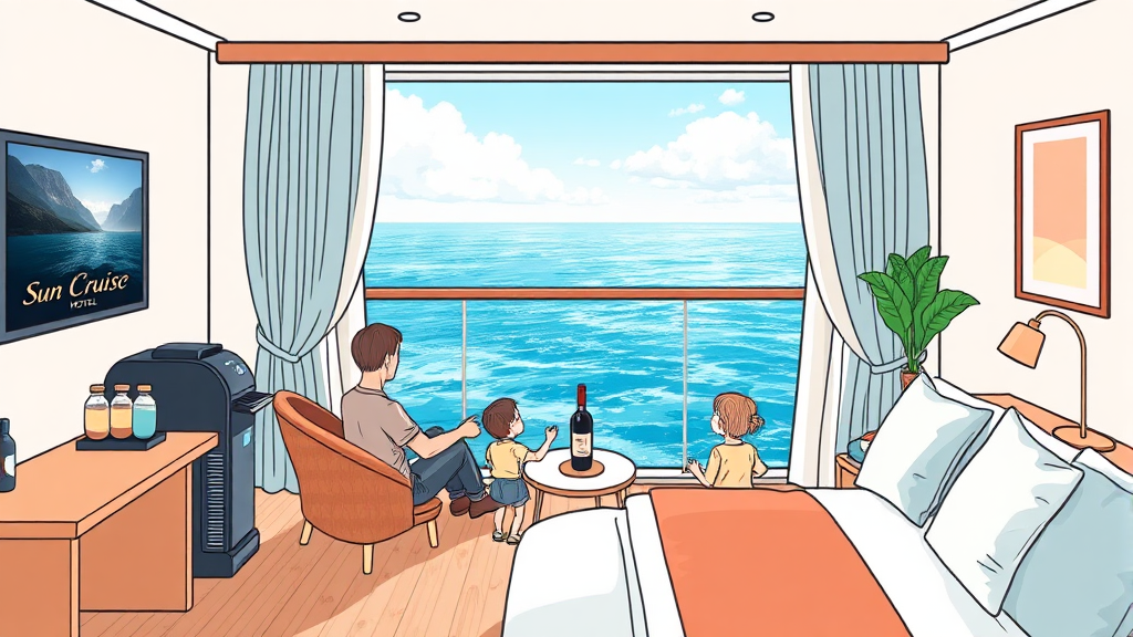 객실 종류 및 뷰 비교 (illustration 스타일)