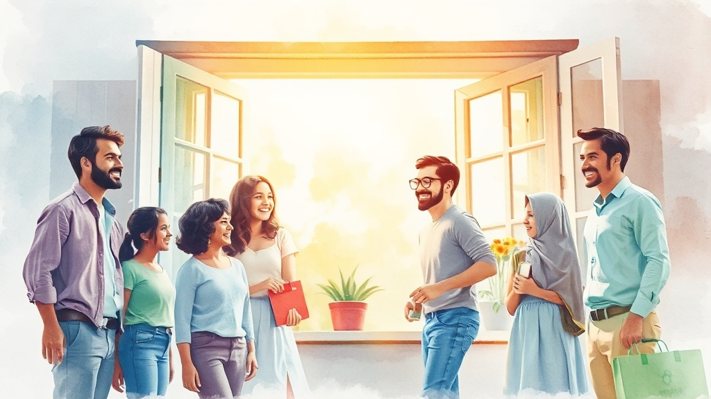 입주자 선정 기준 및 유의사항 (watercolor 스타일)