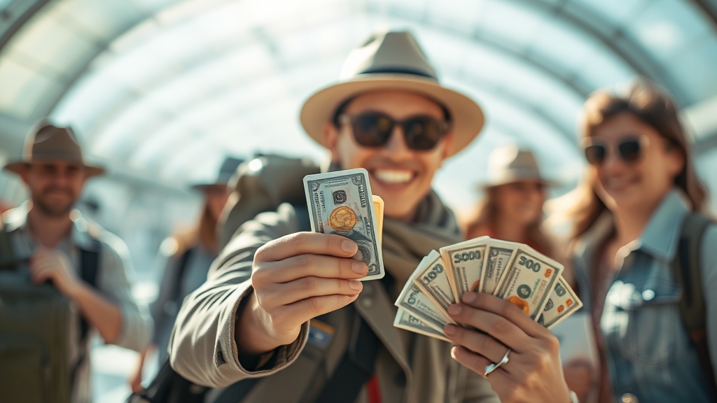 환전 vs 카드, 무엇이 유리할까? (realistic 스타일)