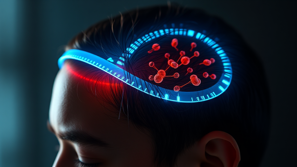 탈모 예방 모자, 어떻게 작동할까? (realistic 스타일)