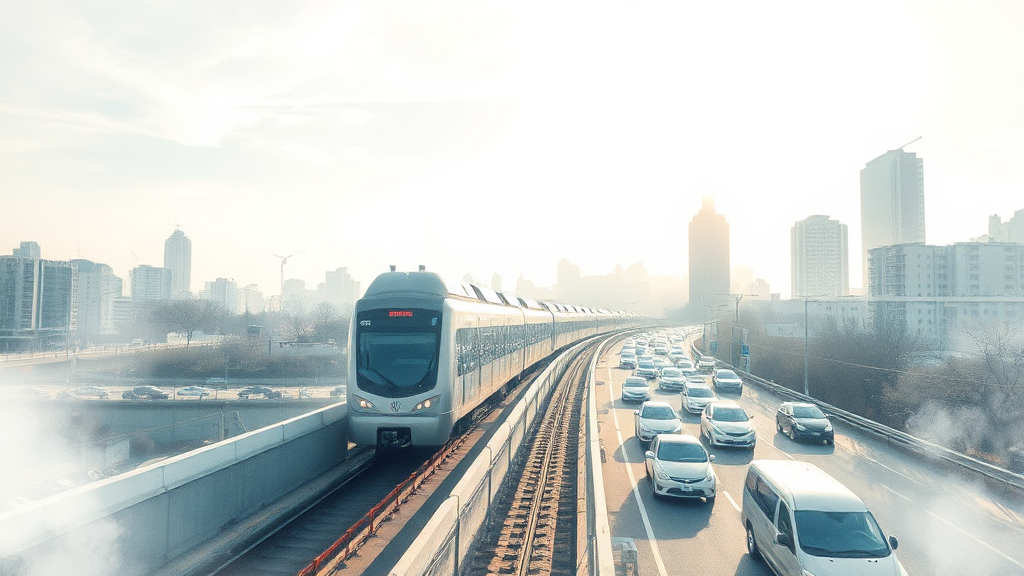 위례 교통 문제, 해법은? (watercolor 스타일)