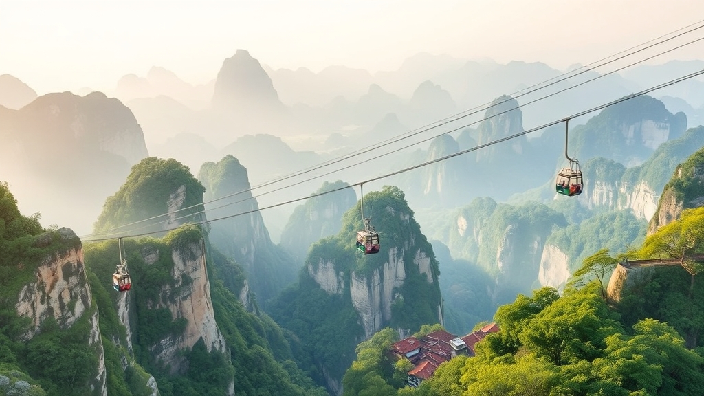 장가계 여행 일정 완벽 코스 (watercolor 스타일)