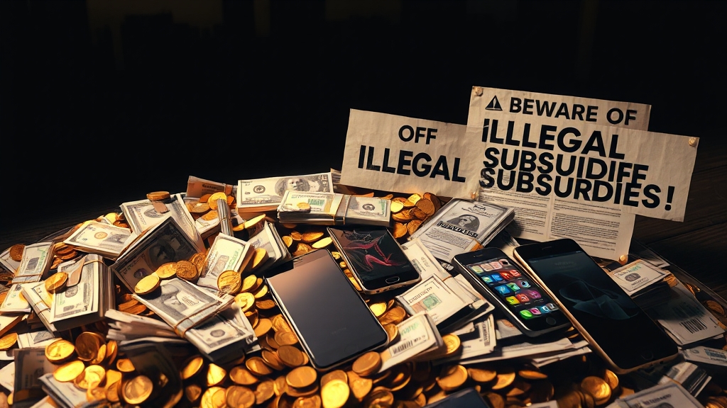 휴대폰 ‘성지’ 완벽 분석: 불법 보조금 주의사항 (realistic 스타일)