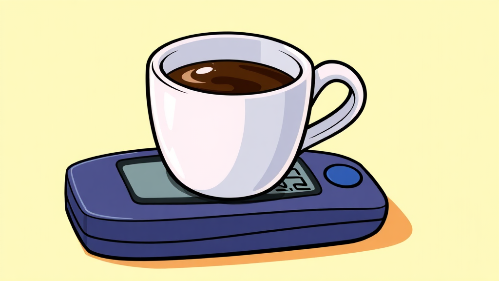 커피와 당뇨병: 알아야 할 모든 것 (cartoon 스타일)