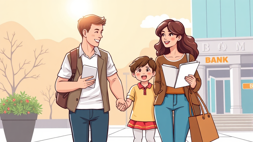 자녀 통장 개설 필요 서류 (illustration 스타일)