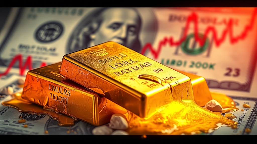 금값 하락, 왜? (realistic 스타일)