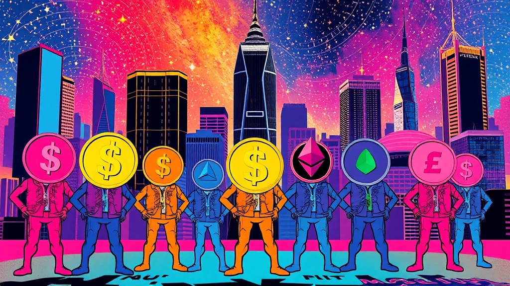 주요 스테이블코인 종류 및 특징 (popart 스타일)