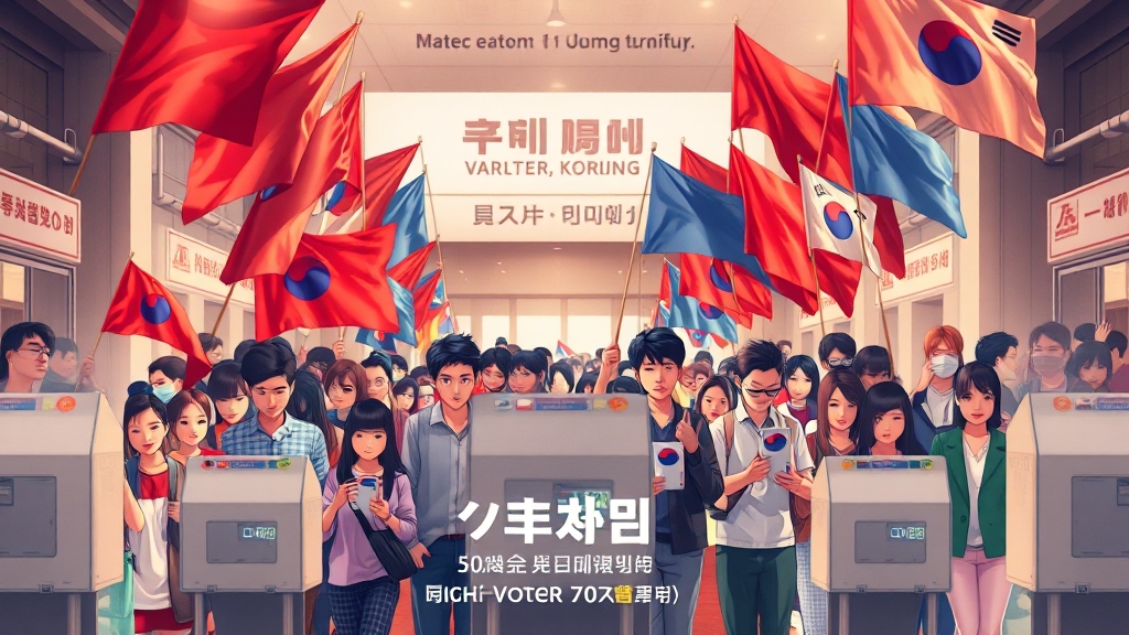대전 사전투표율, 어떤 의미일까? (illustration 스타일)