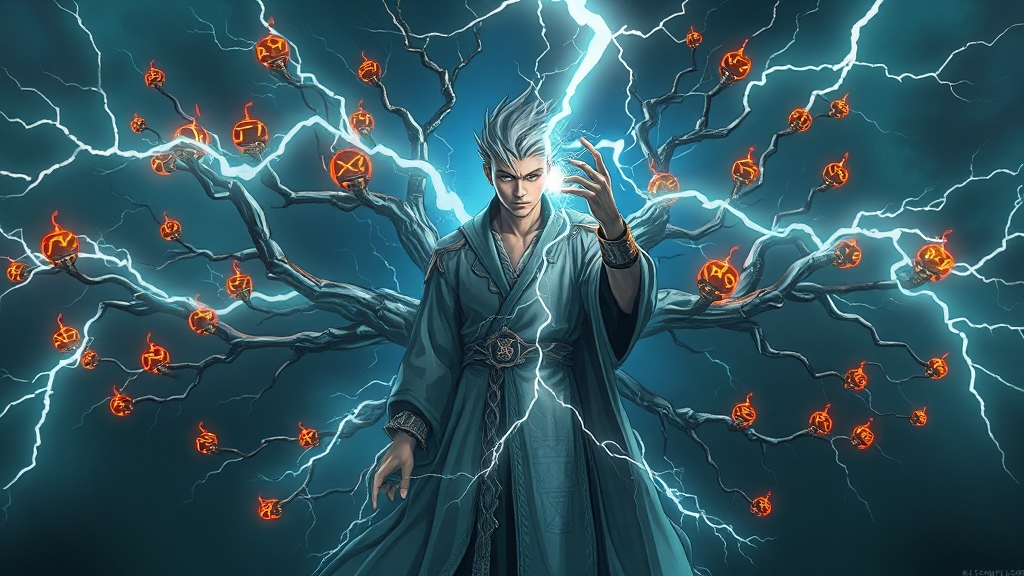 육성 가이드와 스킬 트리 (illustration 스타일)