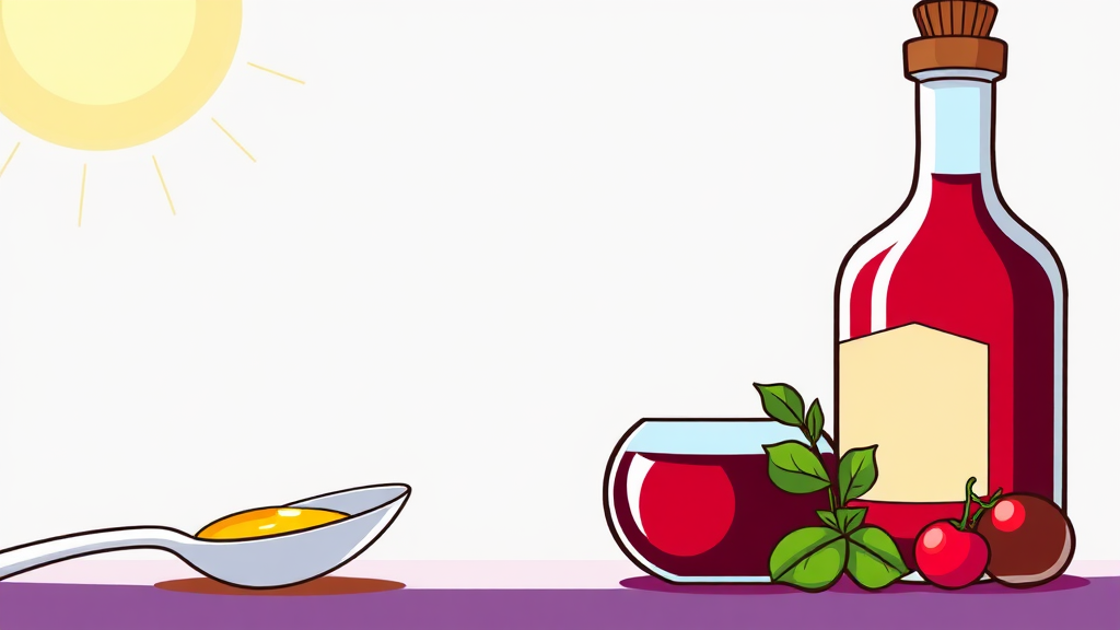 올리브 오일 식초 섭취 루틴 (cartoon 스타일)