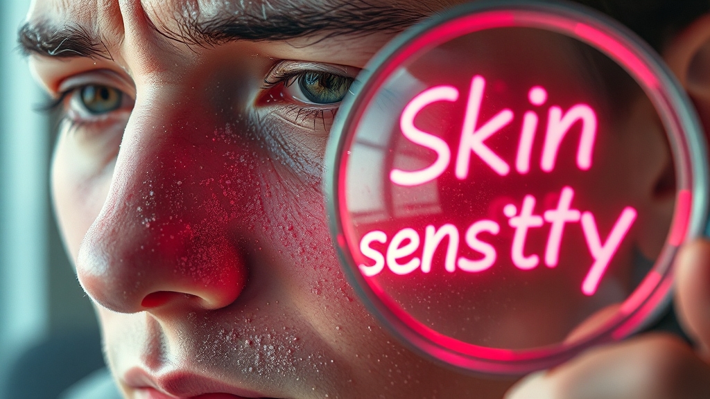 피부 민감도, 무엇을 의미할까요? (realistic 스타일)