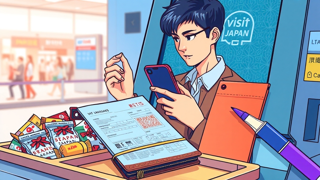 세관 신고 준비 & 작성법 (illustration 스타일)