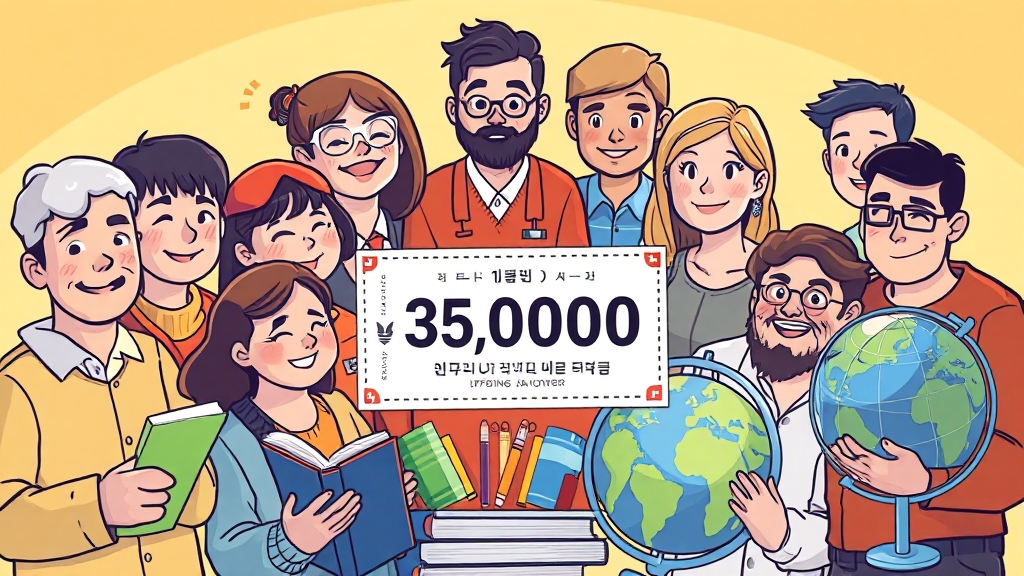 평생교육이용권, 무엇일까요? (cartoon 스타일)