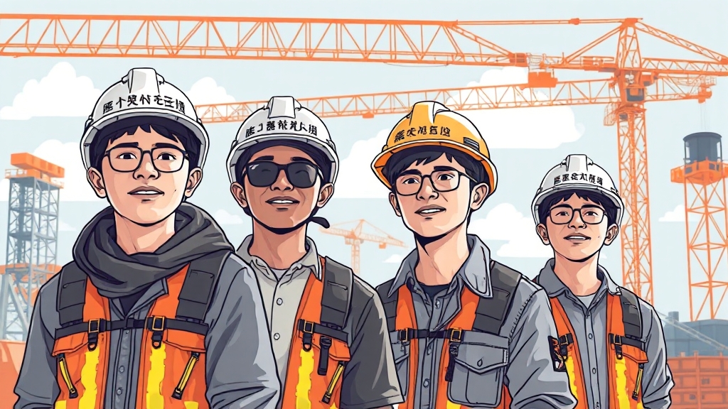 외국인 근로자 안전 문제와 고용 제한 (illustration 스타일)