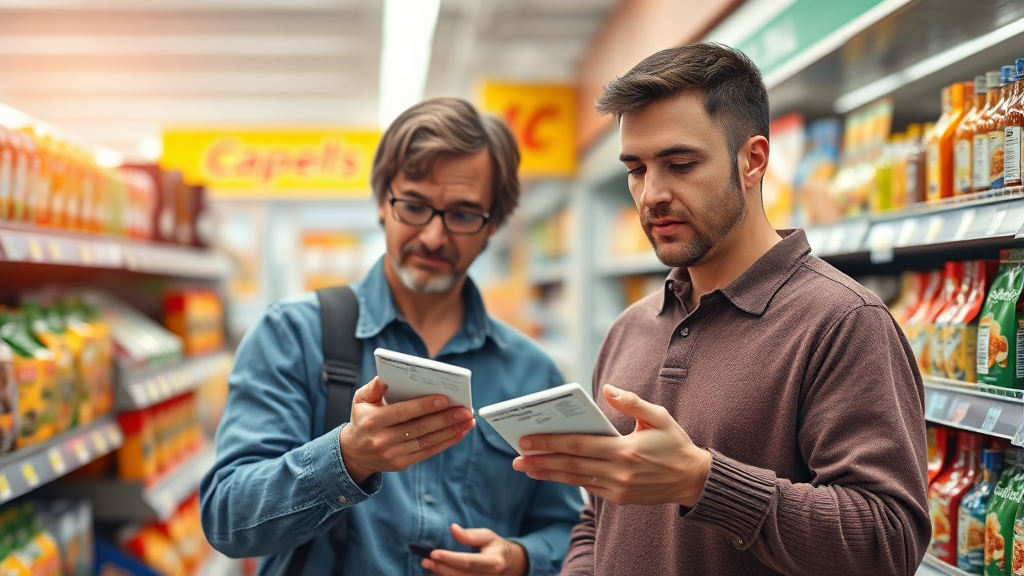 편의점 간식, 성분표 확인이 필수예요 (realistic 스타일)